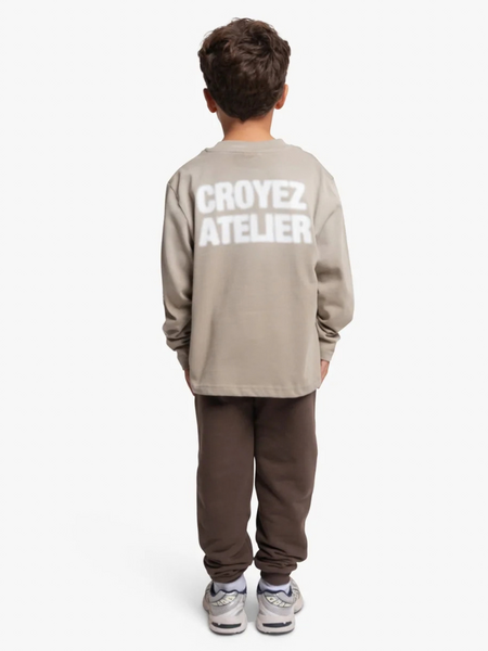 Croyez Croyez Mini Sprayed Atelier Longsleeve T-Shirt - Dusty Olive