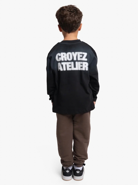 Croyez Croyez Mini Sprayed Atelier Longsleeve T-Shirt - Black