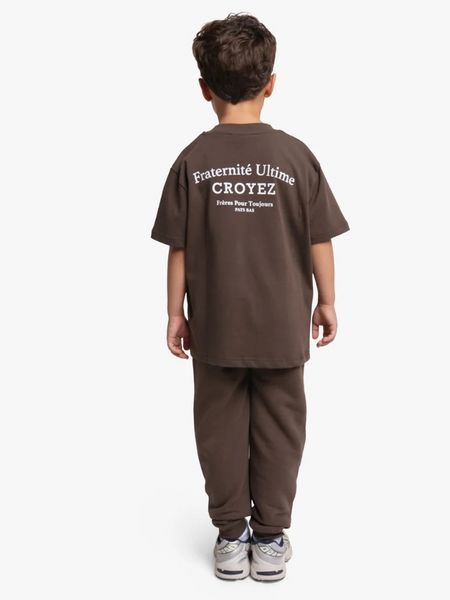 Croyez Croyez Mini Fraternité Ultime T-Shirt - Dark Brown