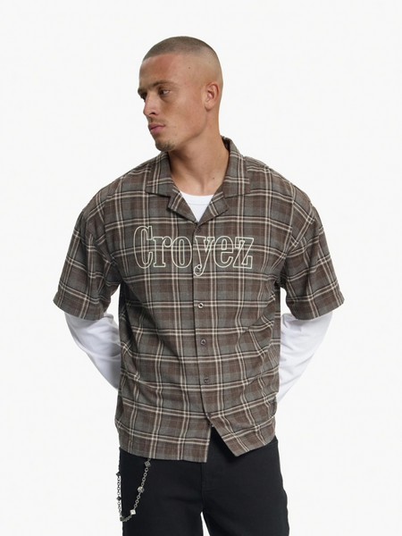 Croyez Double Sleeve Flannel T-Shirt - Brown Croyez Croyez Double Sleeve Flannel T-Shirt - Brown