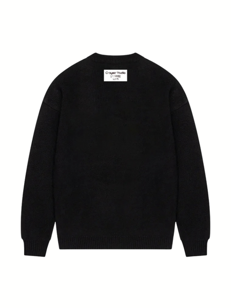 Croyez Croyez Studio Label Knit Sweater - Black Croyez Croyez Croyez Studio Label Knit Sweater - Black
