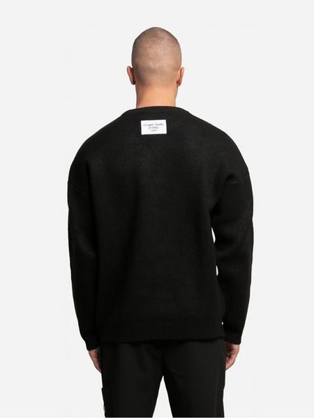 Croyez Croyez Studio Label Knit Sweater - Black Croyez Croyez Croyez Studio Label Knit Sweater - Black