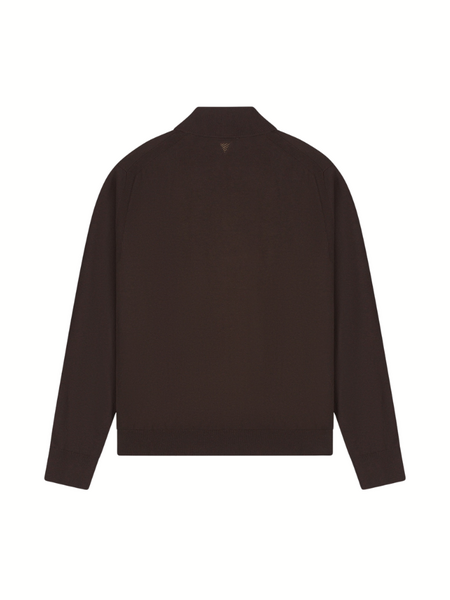 Pure Path Flat Knit Hidden Half-Zip Sweater - Dark Brown Pure Path Pure Path Flat Knit Hidden Half-Zip Sweater - Dark Brown