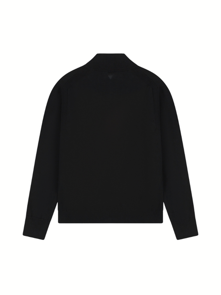 Pure Path Flat Knit Hidden Half-Zip Sweater - Black Pure Path Pure Path Flat Knit Hidden Half-Zip Sweater - Black