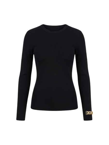 Nikkie Jolie Chain Top LS - Black Nikkie Nikkie Jolie Chain Top LS - Black