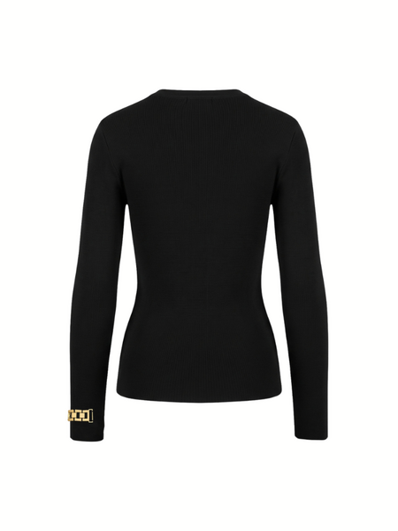 Nikkie Jolie Chain Top LS - Black Nikkie Nikkie Jolie Chain Top LS - Black