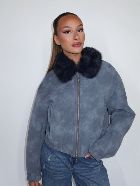 The Stand Studio The Stand Studio Emberly Jacket - Denim Blue The Stand Studio Emberly Jacket - Denim Blue