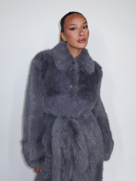 The Stand Studio The Stand Studio Hana Coat - Dove Blue The Stand Studio Hana Coat - Dove Blue