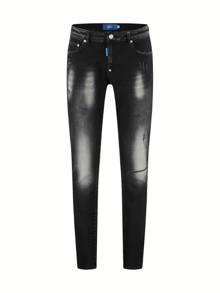 FOUT Malelions Slim Regular Jeans - Black Washed Malelions FOUT Malelions Slim Regular Jeans - Black Washed