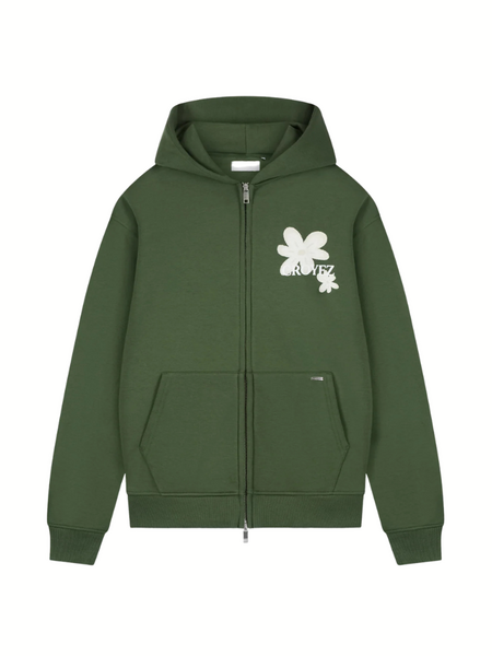 Croyez Croyez Croyez Botanique Zip Hoodie - Forest Green