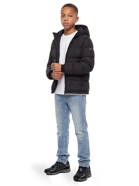 Malelions Kids Hooded Puffer Jacket - Black Malelions Malelions Kids Hooded Puffer Jacket - Black