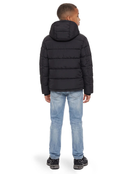 Malelions Kids Hooded Puffer Jacket - Black Malelions Malelions Kids Hooded Puffer Jacket - Black