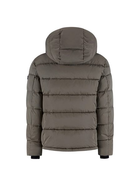 Malelions Kids Hooded Puffer Jacket - Dark Taupe Malelions Malelions Kids Hooded Puffer Jacket - Dark Taupe