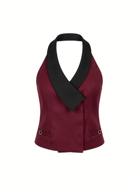 Nikkie Nikkie Oulu Waistcoat - Dark Red