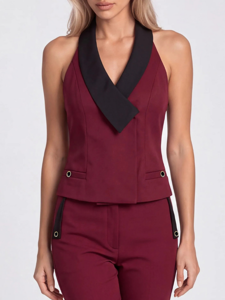 Nikkie Nikkie Oulu Waistcoat - Dark Red