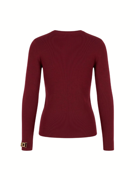 Nikkie Jolie Chain Top LS - Dark Red Nikkie Nikkie Jolie Chain Top LS - Dark Red