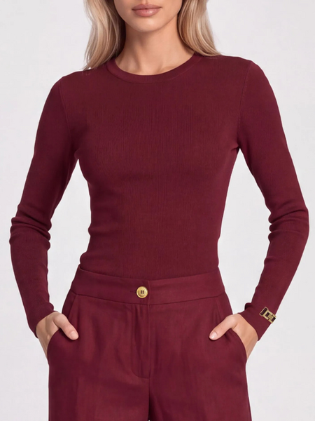 Nikkie Jolie Chain Top LS - Dark Red Nikkie Nikkie Jolie Chain Top LS - Dark Red