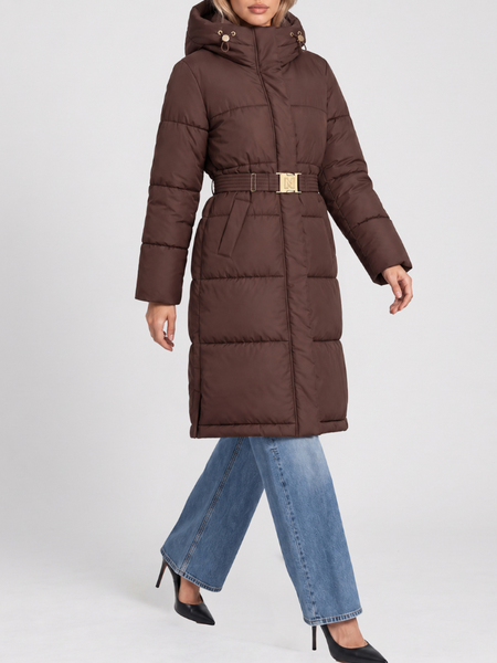 Nikkie Nikkie Anara Long Puffer - Chocolate Martini