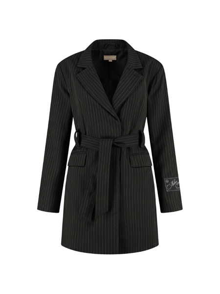 Malelions Malelions Women Pinstripe Blazer Dress - Black
