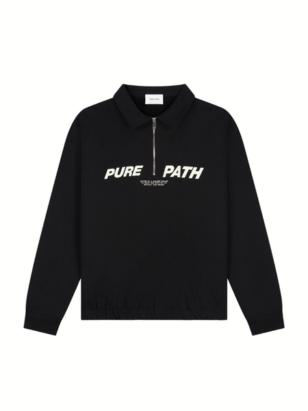 Pure Path Polo Half Zip Sweater - Black Pure Path Pure Path Polo Half Zip Sweater - Black