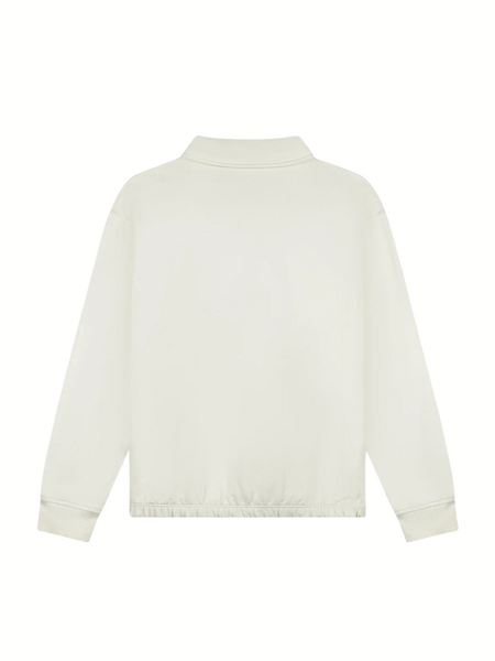Pure Path Polo Half Zip Sweater - Ecru Pure Path Pure Path Polo Half Zip Sweater - Ecru