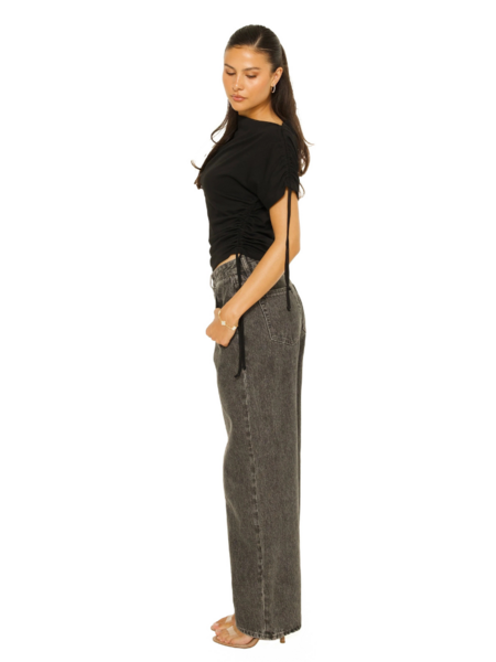 La Sisters Embroidered Signature Jeans - Grijs La Sisters La Sisters Embroidered Signature Jeans - Grijs