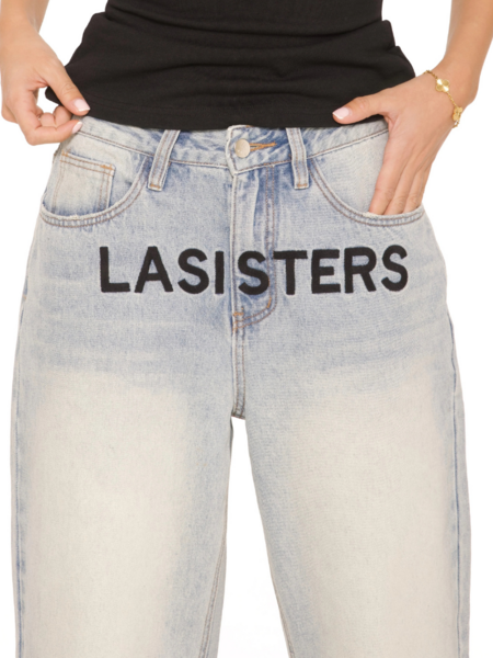 La Sisters Embroidered Signature Jeans - Denim La Sisters La Sisters Embroidered Signature Jeans - Denim