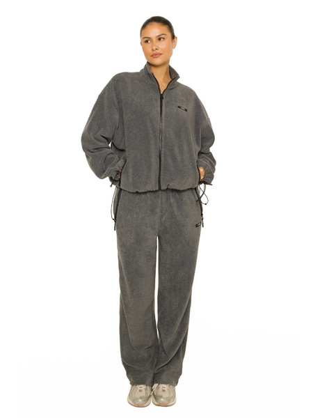 La Sisters Fleece Straight Leg Sweatpants - Grijs La Sisters La Sisters Fleece Straight Leg Sweatpants - Grijs
