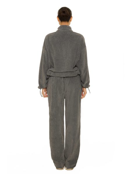 La Sisters Fleece Straight Leg Sweatpants - Grijs La Sisters La Sisters Fleece Straight Leg Sweatpants - Grijs