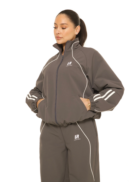 La Sisters La Sisters LA Official Zip Up Jacket - Grey La Sisters LA Official Zip Up Jacket - Grey