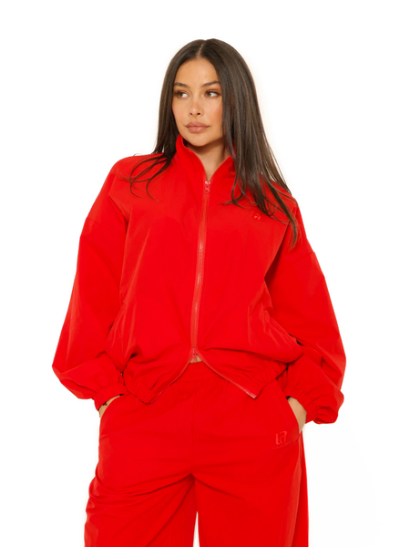 La Sisters LA Official Embroidered Zip Up Jacket - Red La Sisters La Sisters LA Official Embroidered Zip Up Jacket - Red
