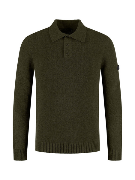Malelions Premium Knitted Bouclé Longsleeve - Dark Olive Malelions Malelions Premium Knitted Bouclé Longsleeve - Dark Olive