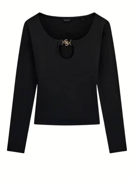 Guess LS 4G JEWEL CAMRYN TOP - Jet Black Guess Guess LS 4G JEWEL CAMRYN TOP - Jet Black