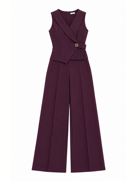 Rinascimento Diana G-260/26/FU Tuta Jumpsuit - Bordeaux Rosso
