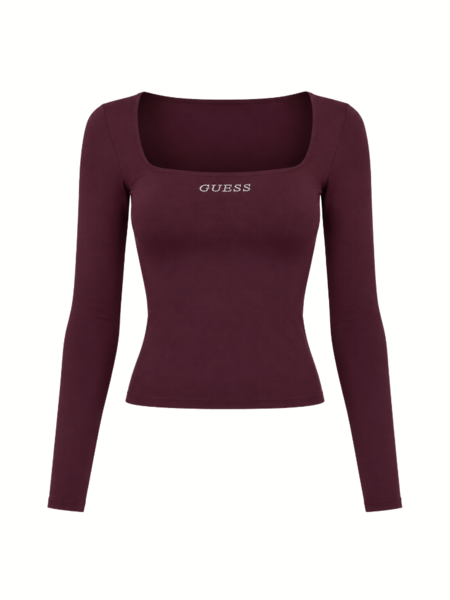 Guess Lotus LS Knit Top - Regal Plum Guess Guess Lotus LS Knit Top - Regal Plum