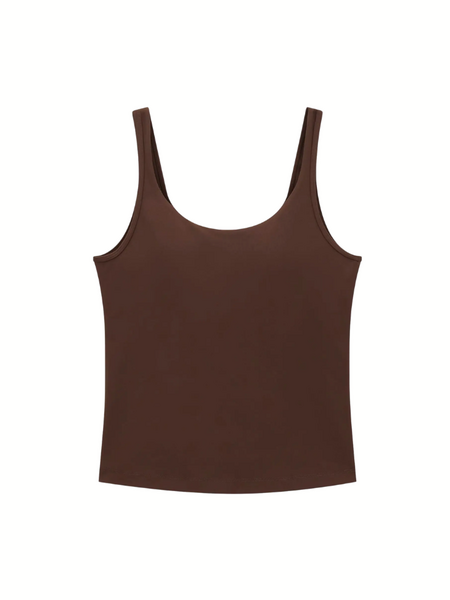 Guess Grazia Sporty Tank Top - Dark Coffee Guess Guess Grazia Sporty Tank Top - Dark Coffee