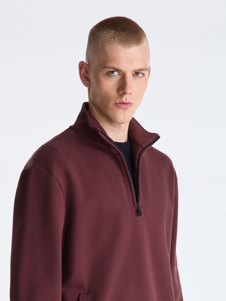Peuterey Peuterey Dory FW 02 Half Zip Sweater - Rosso Prugna