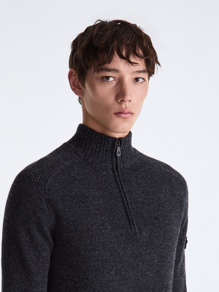 Peuterey Braille GRS 04 Sweater - Nero/Mouline Peuterey Peuterey Braille GRS 04 Sweater - Nero/Mouline