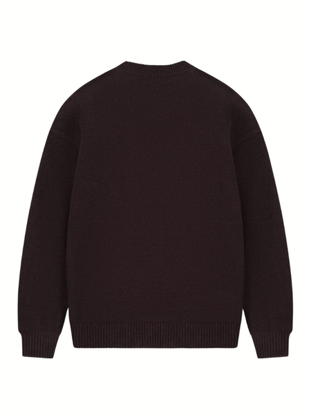 Croyez Women Fluffy Essence Knit Sweater - Raisin Red Croyez Croyez Women Fluffy Essence Knit Sweater - Raisin Red