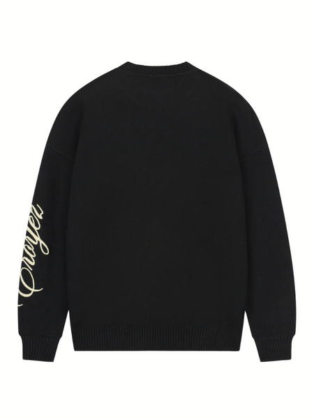 Croyez Script 2.0 Knit Sweater - Black Croyez Croyez Script 2.0 Knit Sweater - Black