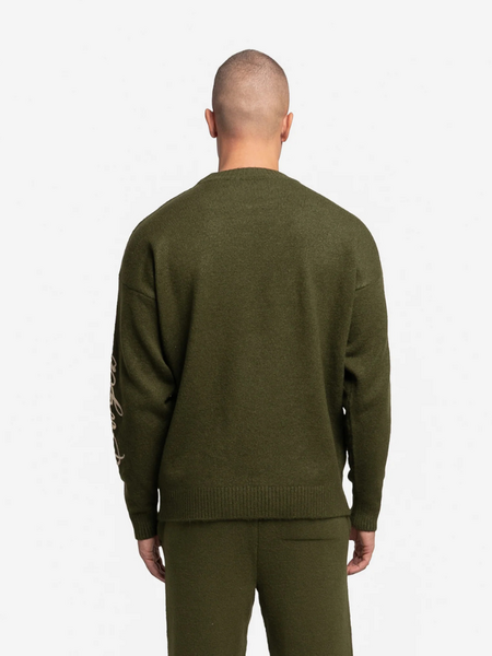 Croyez Script 2.0 Knit Sweater - Forest Green Croyez Croyez Script 2.0 Knit Sweater - Forest Green
