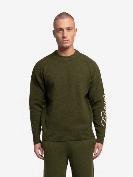Croyez Croyez Script 2.0 Knit Sweater - Forest Green Croyez Script 2.0 Knit Sweater - Forest Green