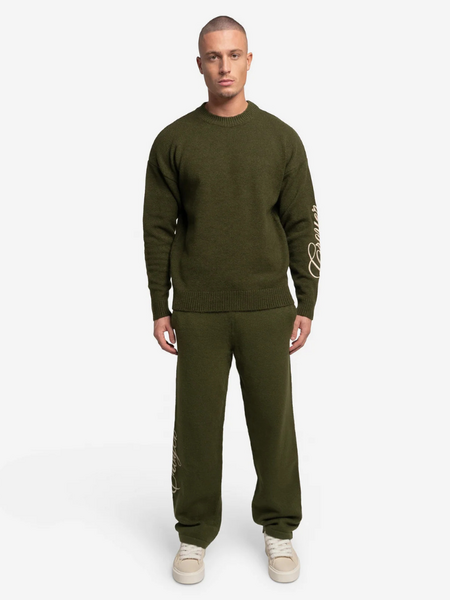 Croyez Script 2.0 Knit Sweater - Forest Green Croyez Croyez Script 2.0 Knit Sweater - Forest Green