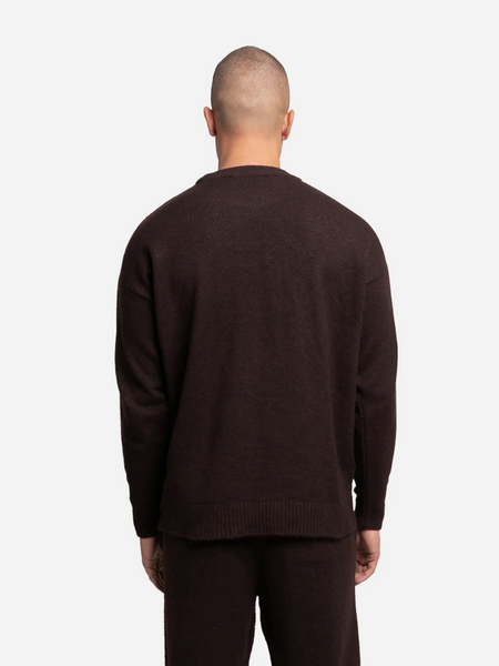 Croyez Croyez Fluffy Essence Knit Sweater - Raisin Red