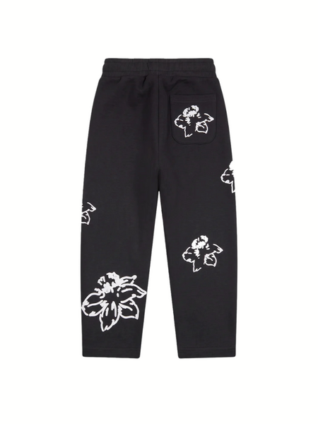 Croyez Mini Initial Flower Straight Leg Pants - Black Croyez Croyez Mini Initial Flower Straight Leg Pants - Black