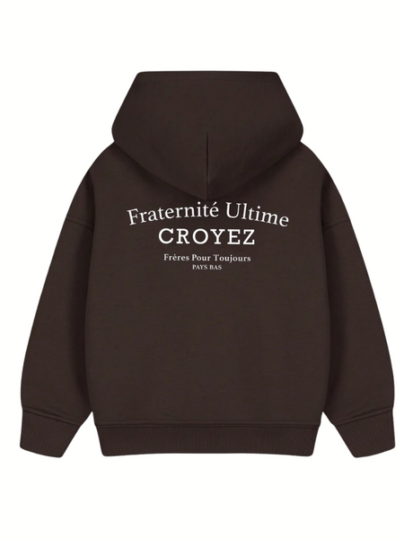 Croyez Mini Fraternité Ultime Zip Hoodie - Brown Croyez Croyez Mini Fraternité Ultime Zip Hoodie - Brown