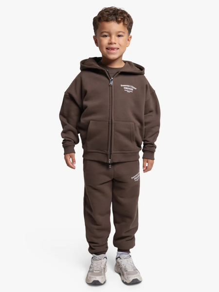 Croyez Croyez Mini Fraternité Ultime Zip Hoodie - Brown Croyez Mini Fraternité Ultime Zip Hoodie - Brown