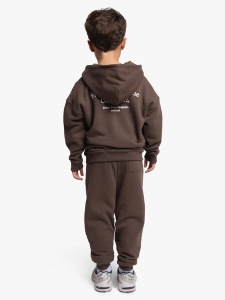 Croyez Mini Fraternité Ultime Zip Hoodie - Brown Croyez Croyez Mini Fraternité Ultime Zip Hoodie - Brown