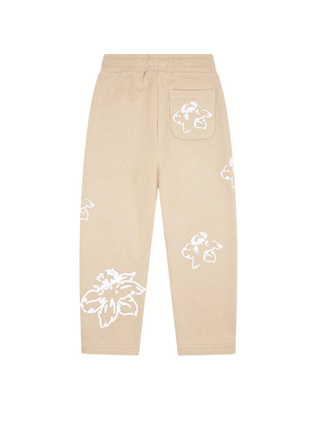 Croyez Mini Initial Flower Straight Leg Pants - Sand Croyez Croyez Mini Initial Flower Straight Leg Pants - Sand
