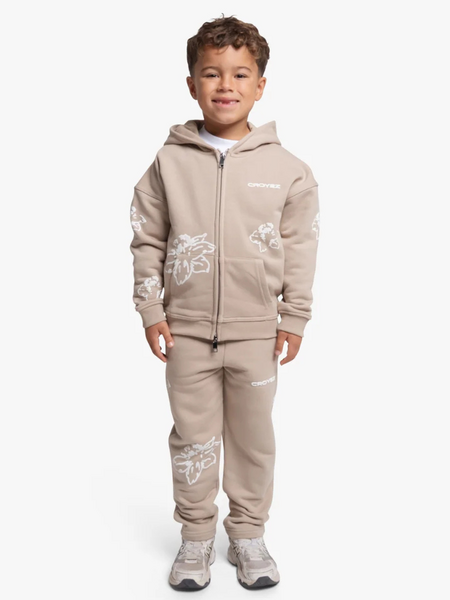 Croyez Croyez Mini Initial Flower Straight Leg Pants - Sand Croyez Mini Initial Flower Straight Leg Pants - Sand